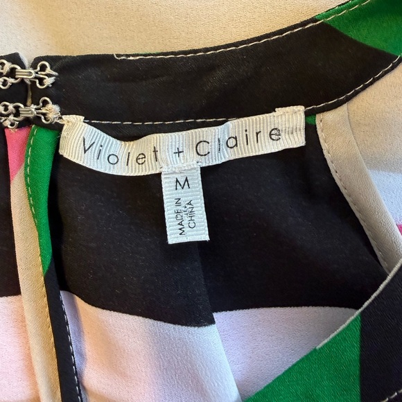 Violet + Claire Multicolored Striped Halter Neck Sleeveless Blouse - Picture 6 of 6